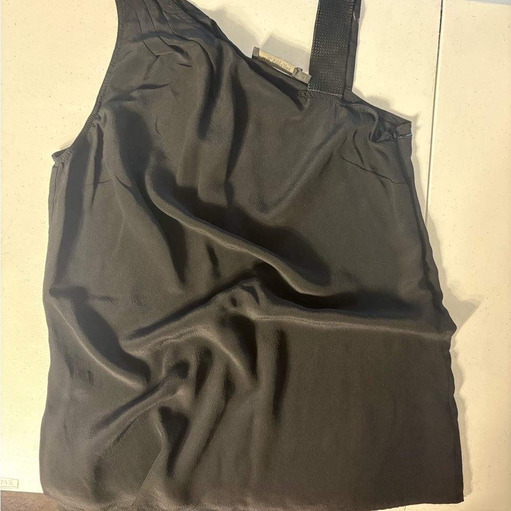 MM Couture Black Satin Tank Top